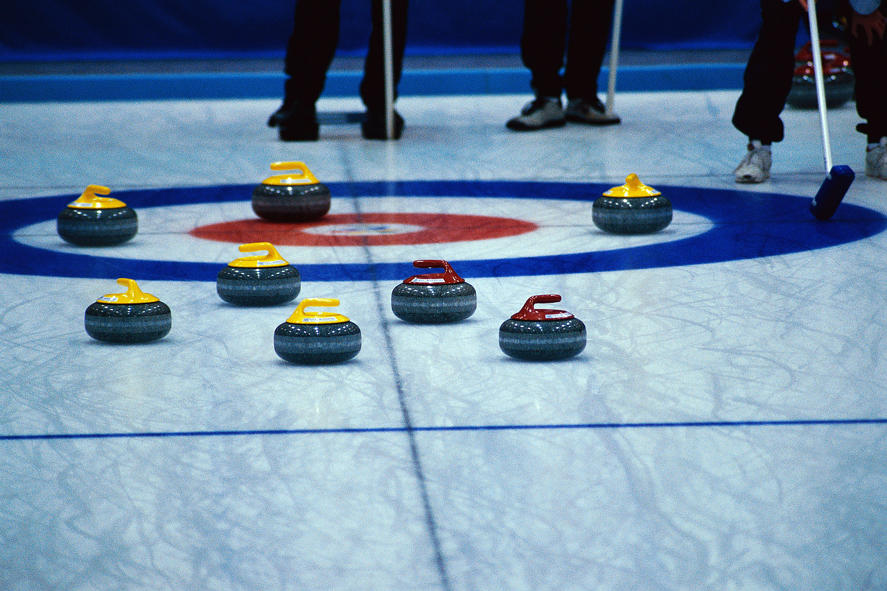 Curling Stones on the Ice