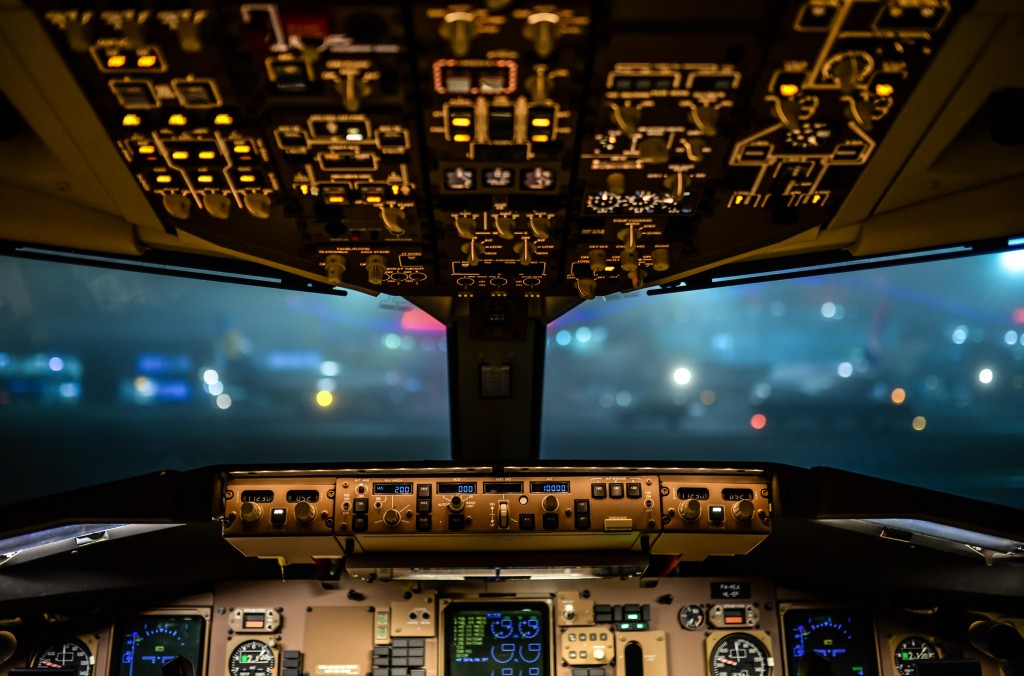 Airplane cockpit